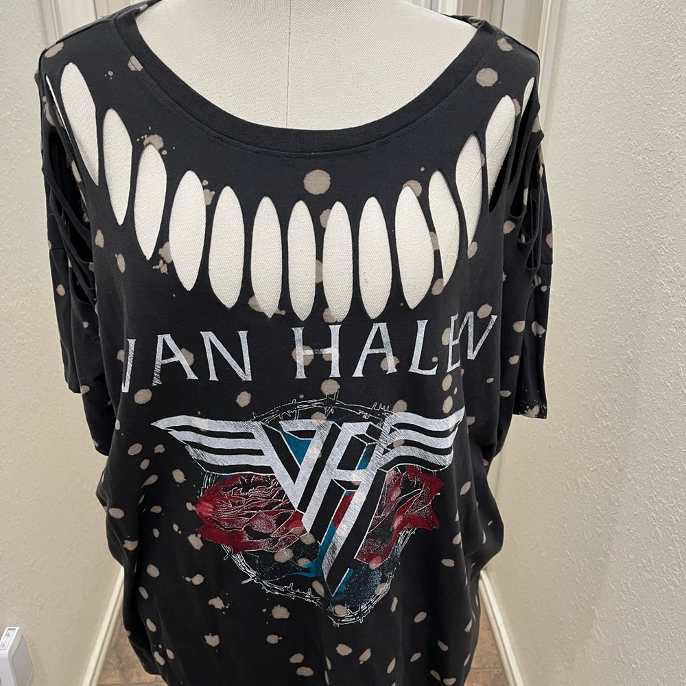 Torrid Black Distressed Graphic Tee